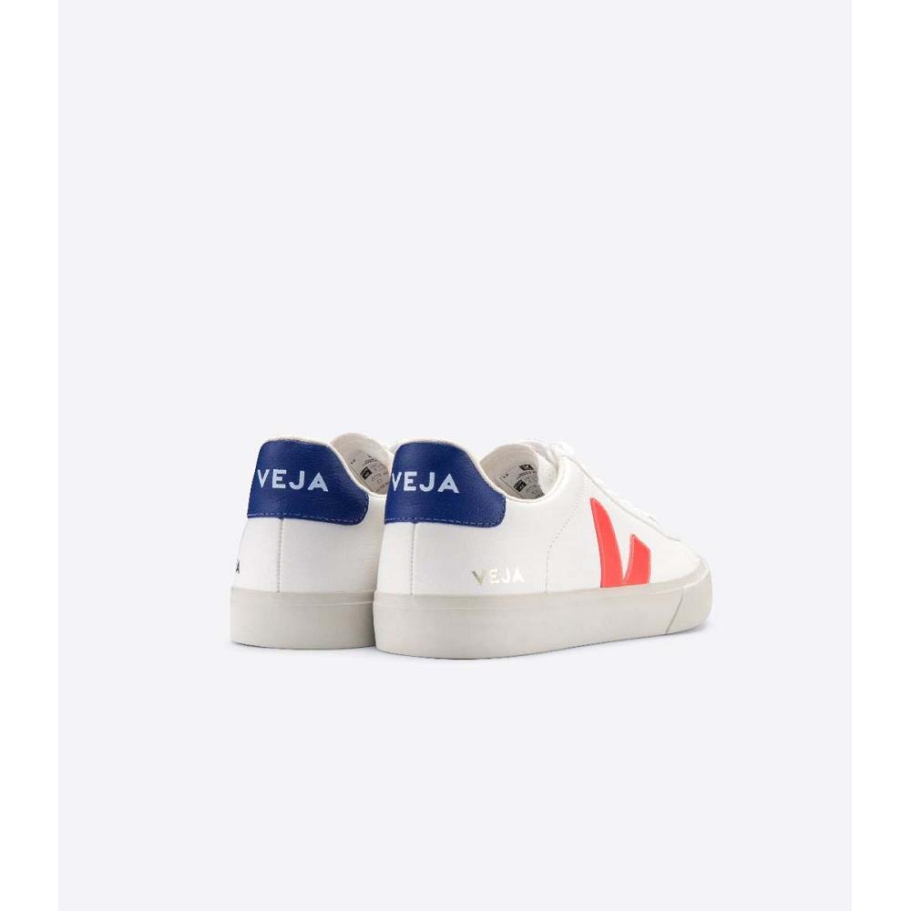 Men's Veja CAMPO CHROMEFREE Low Tops Sneakers White/Orange | SG 202LIS